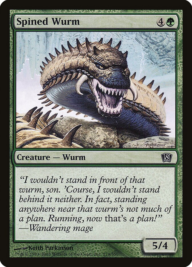 Spined Wurm 279★ - Eighth Edition MTG card