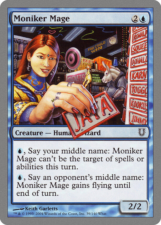 Moniker Mage 39 - Unhinged MTG card