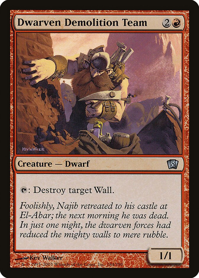 Dwarven Demolition Team 184★ - Eighth Edition MTG card