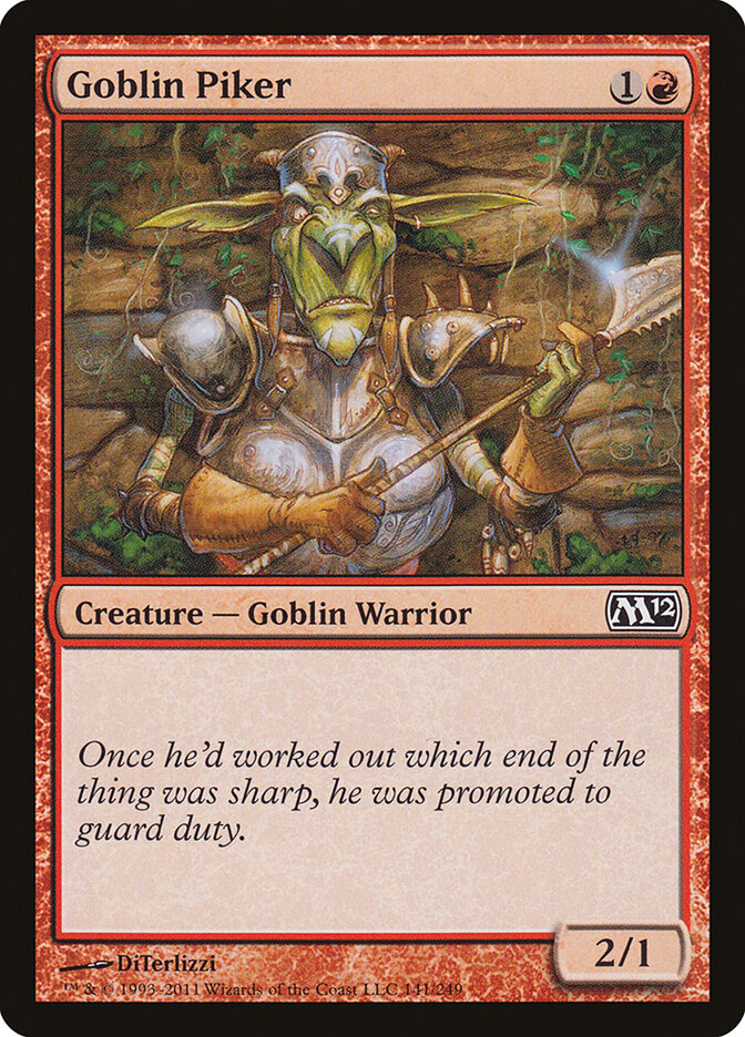 Goblin Piker 141 - Magic 2012 MTG card