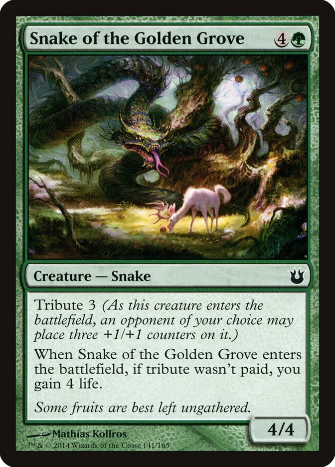 Snake of the Golden Grove 141 - Born of the Gods MTG card