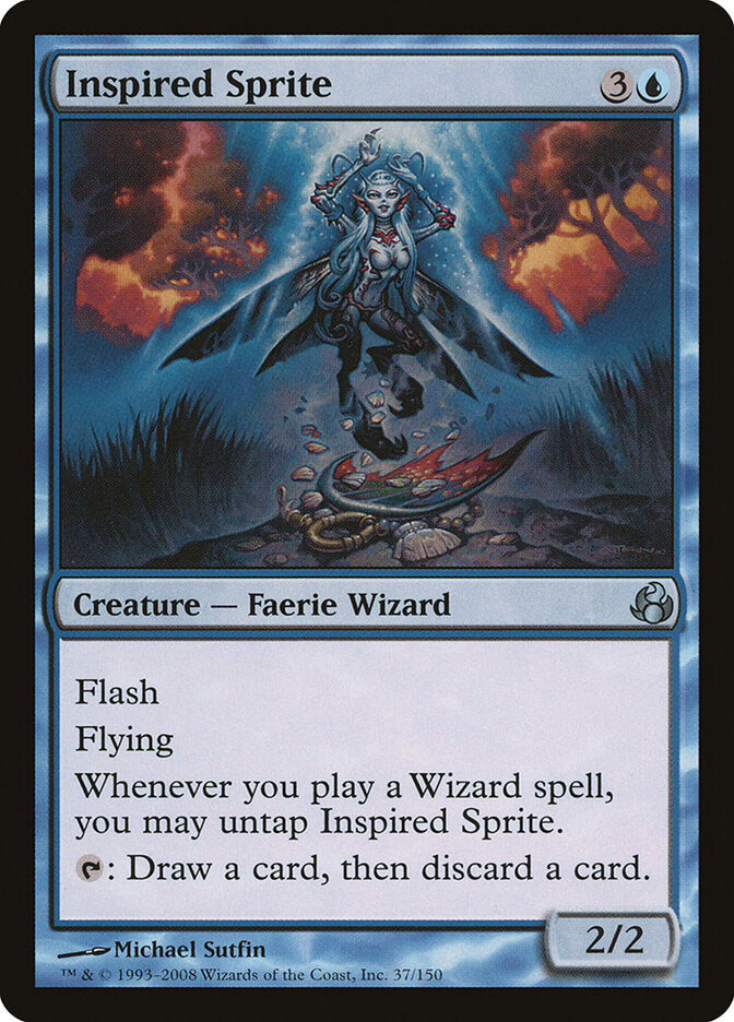 Inspired Sprite 37 - Morningtide MTG card