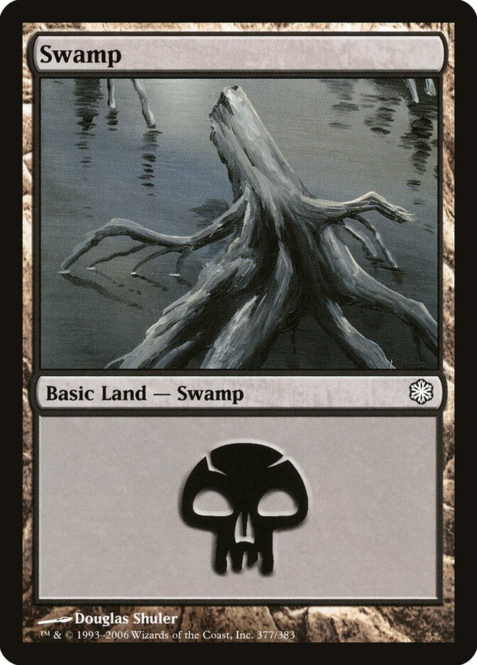 Swamp 377 - Coldsnap Theme Decks MTG card