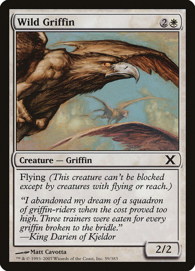 Wild Griffin 59 - Tenth Edition MTG card