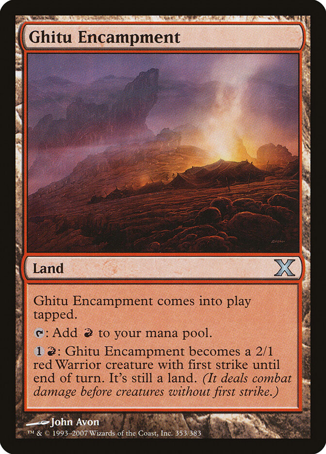Ghitu Encampment 353 - Tenth Edition MTG card