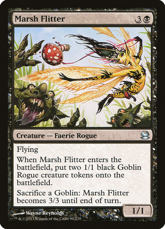 Marsh Flitter 91 - Modern Masters MTG card