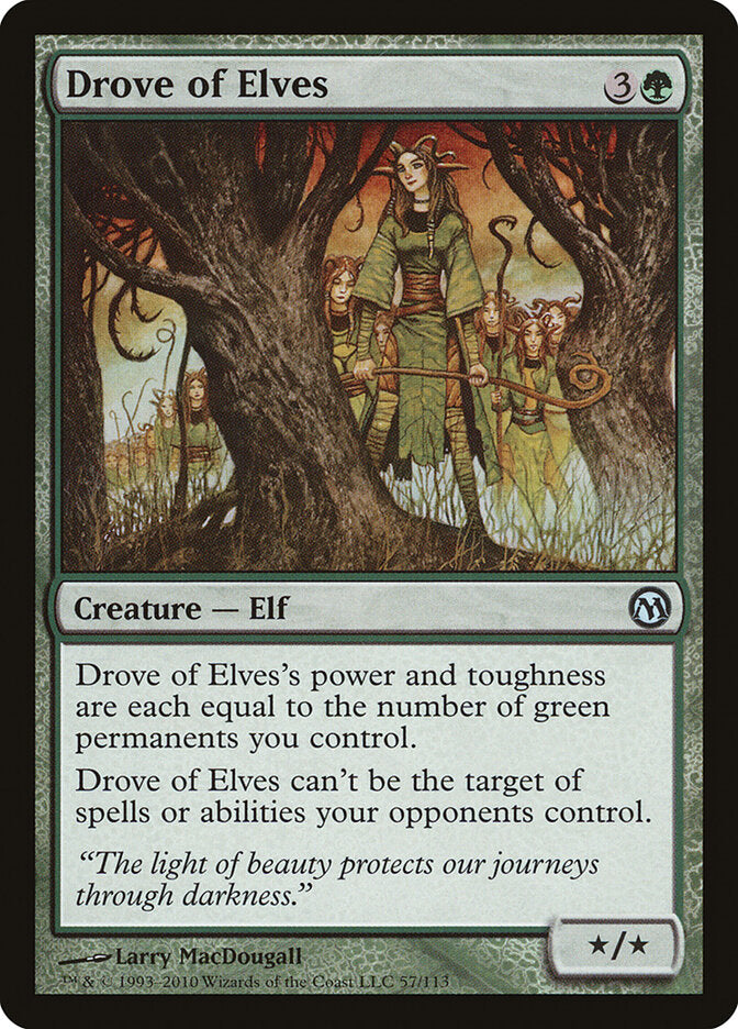 Drove of Elves 57 - Duels of the Planeswalkers MTG card