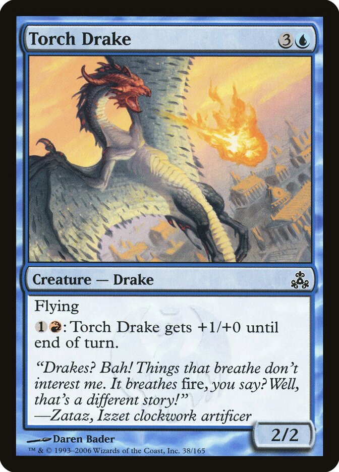 Torch Drake 38 - Guildpact MTG card