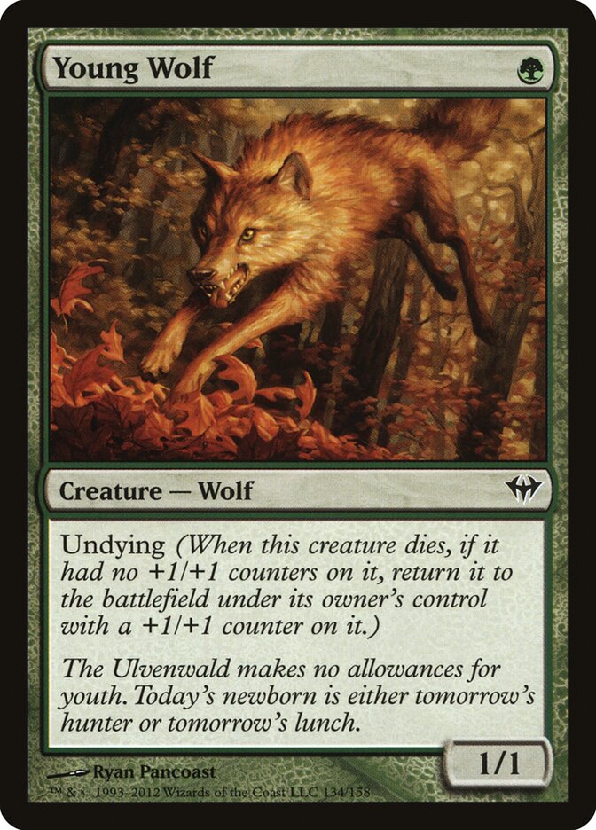 Young Wolf 134 - Dark Ascension MTG card