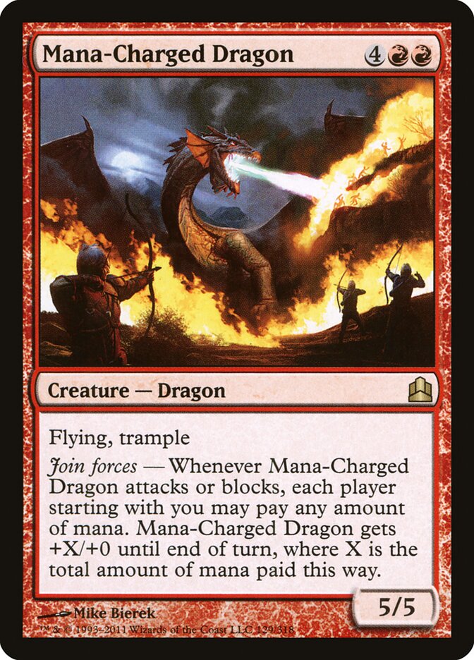 Mana-Charged Dragon 129 - Commander 2011 MTG card