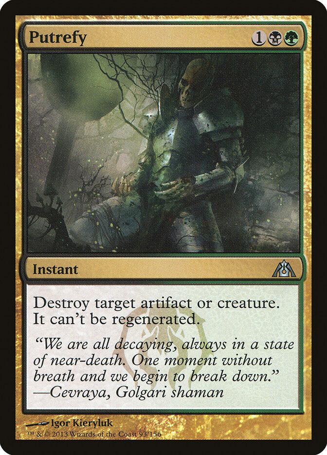 Putrefy 93 - Dragon's Maze MTG card