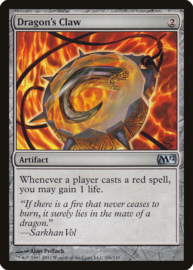 Dragon's Claw 206 - Magic 2012 MTG card