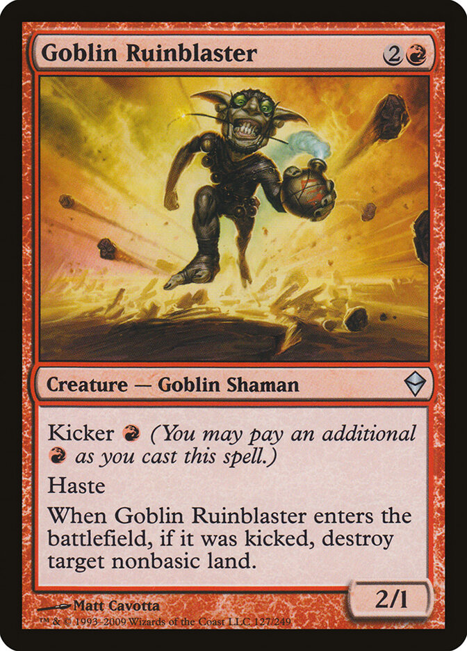 Goblin Ruinblaster 127 - Zendikar MTG card