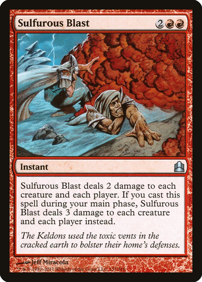 Sulfurous Blast 137 - Commander 2011 MTG card