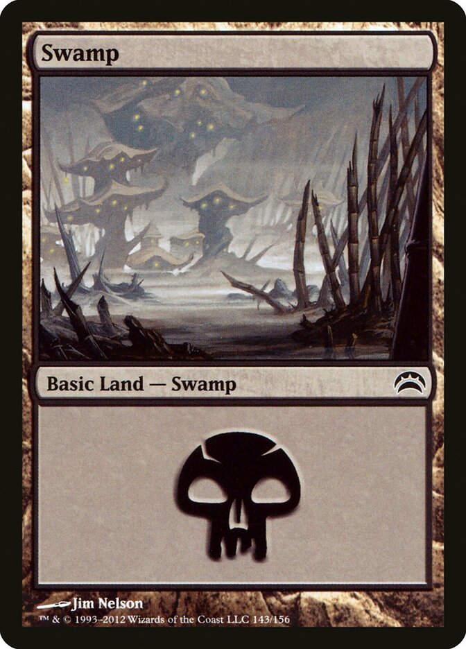 Swamp 143 - Planechase 2012 MTG card