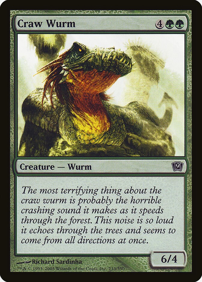 Craw Wurm 233★ - Ninth Edition MTG card