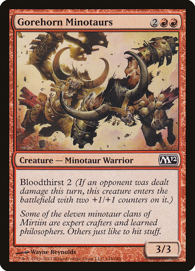 Gorehorn Minotaurs 144 - Magic 2012 MTG card