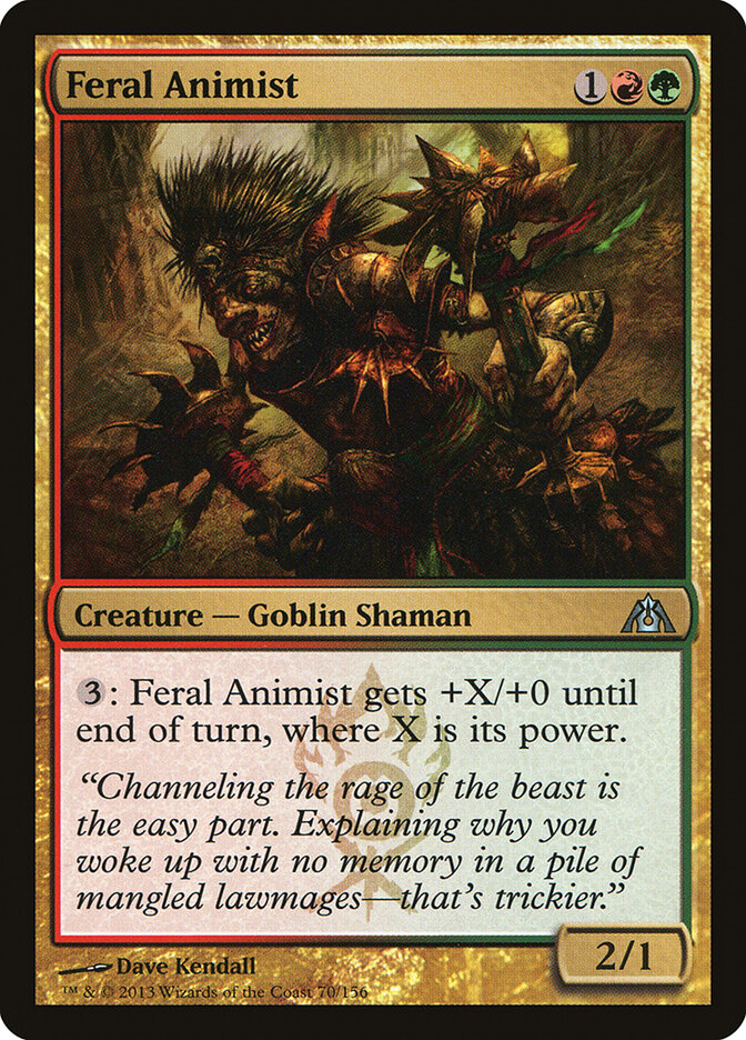 Feral Animist 70 - Dragon's Maze MTG card