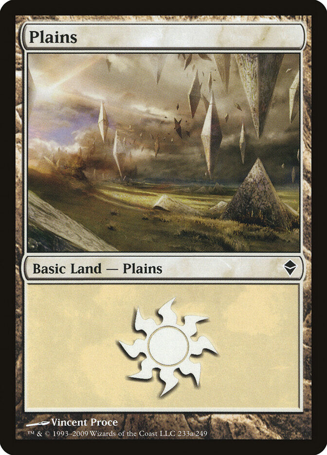 Plains 233a - Zendikar MTG card