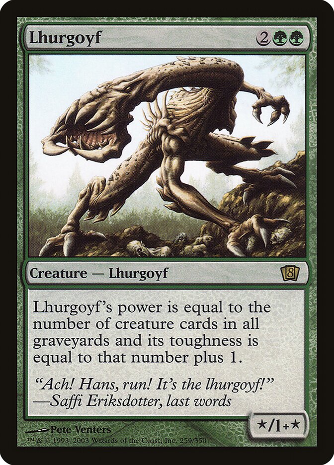 Lhurgoyf 259★ - Eighth Edition MTG card