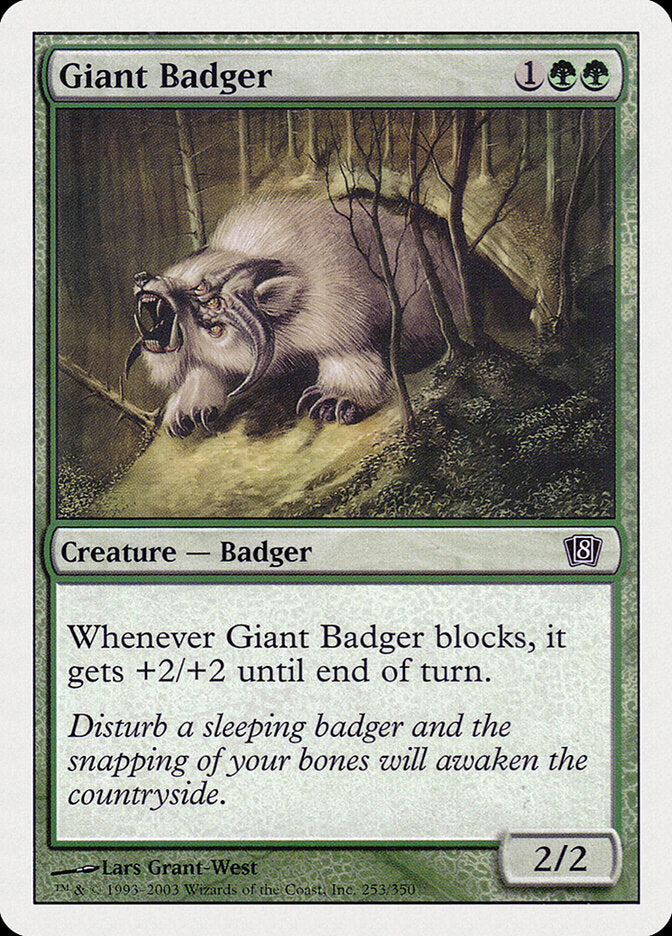 Giant Badger 253 - Eighth Edition MTG card