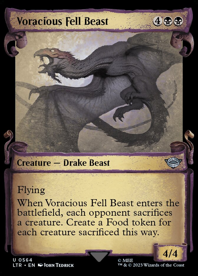 Voracious Fell Beast 564 - The Lord of the Rings: Tales of Middle-earth MTG card