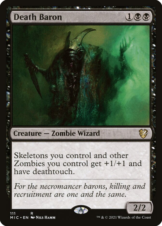Death Baron 111 - Midnight Hunt Commander MTG card