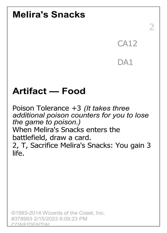 Melira's Snacks CA12 - Unknown Event MTG card