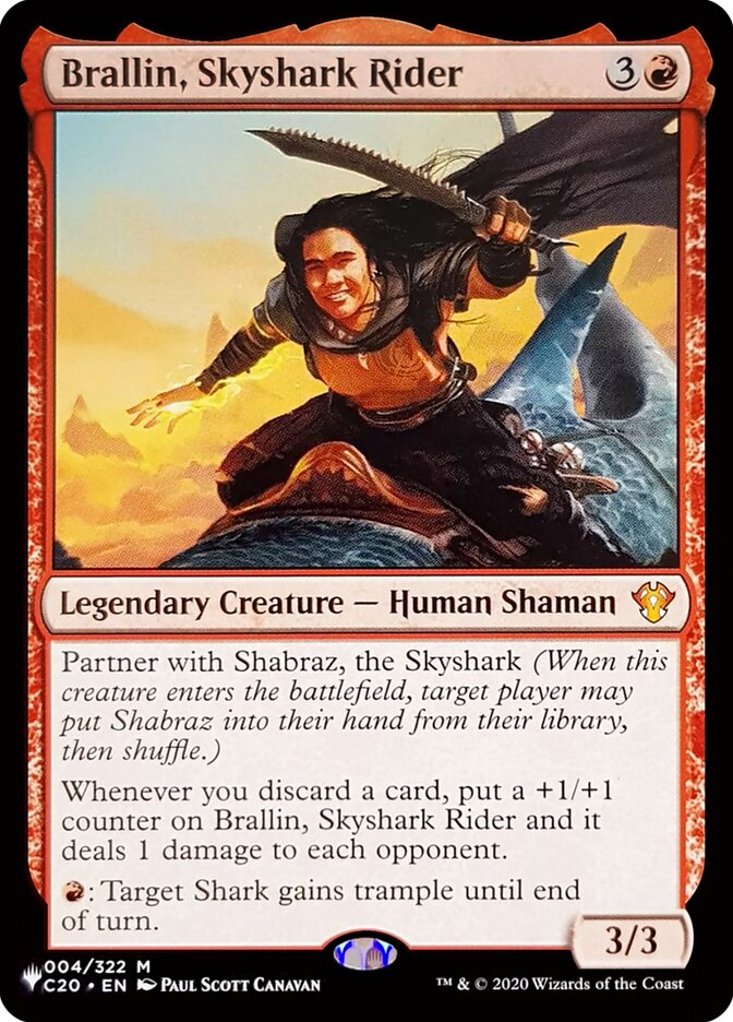 Brallin, Skyshark Rider C20-4 - The List MTG card