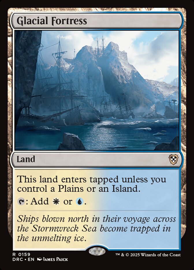 Glacial Fortress 159 - Aetherdrift Commander MTG card
