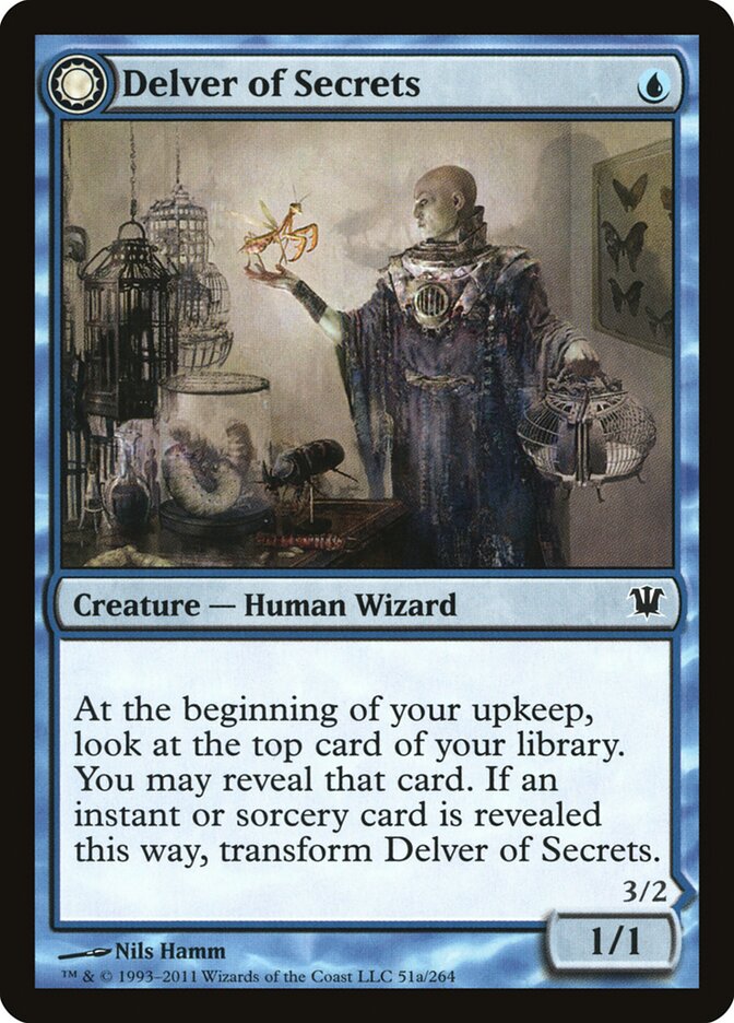 Delver of Secrets // Insectile Aberration 51 - Innistrad MTG card