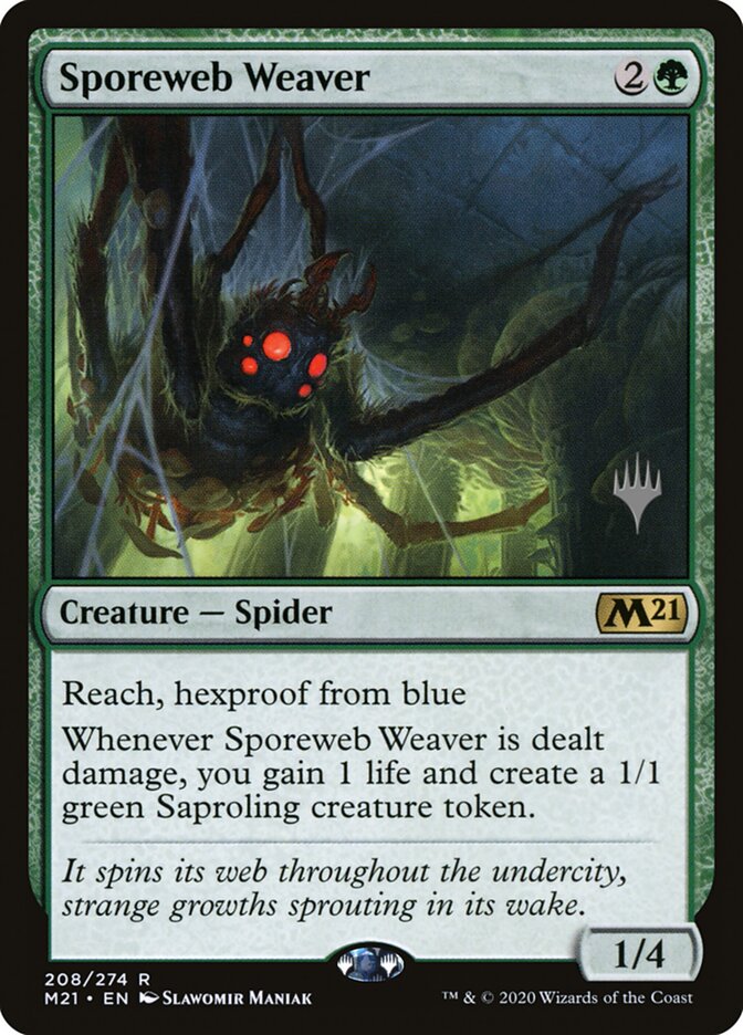 Sporeweb Weaver 208p - Core Set 2021 Promos MTG card