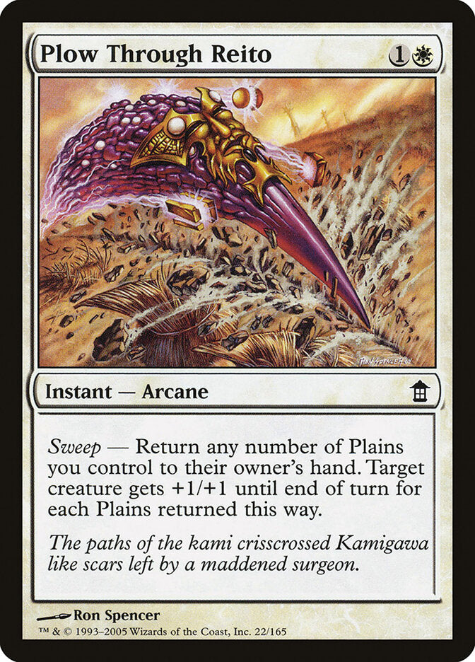Plow Through Reito 22 - Saviors of Kamigawa MTG card