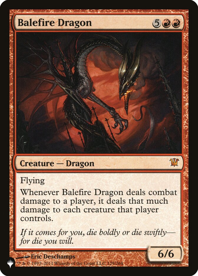 Balefire Dragon ISD-129 - The List MTG card