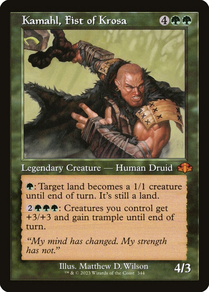 Kamahl, Fist of Krosa 344 - Dominaria Remastered MTG card