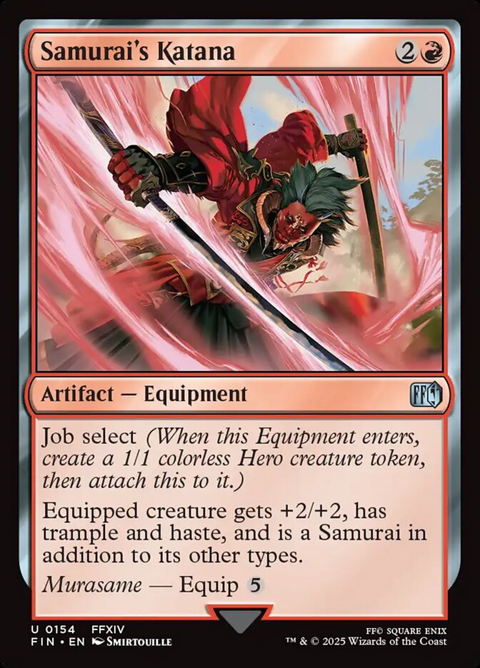 Samurai's Katana 154 - Final Fantasy MTG card