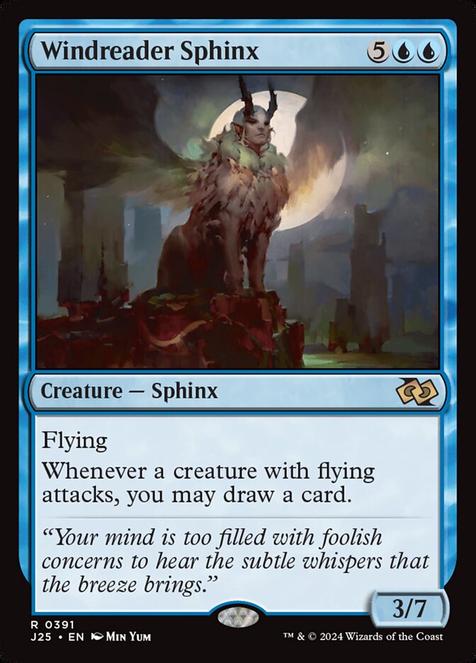 Windreader Sphinx 391 - Foundations Jumpstart MTG card