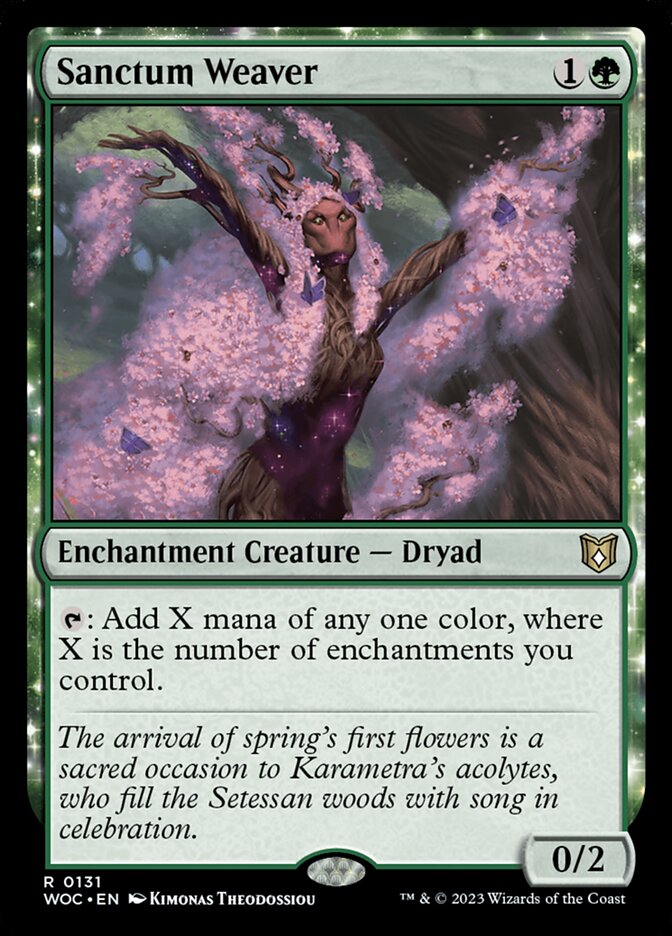 Sanctum Weaver 131 - Wilds of Eldraine Commander MTG card