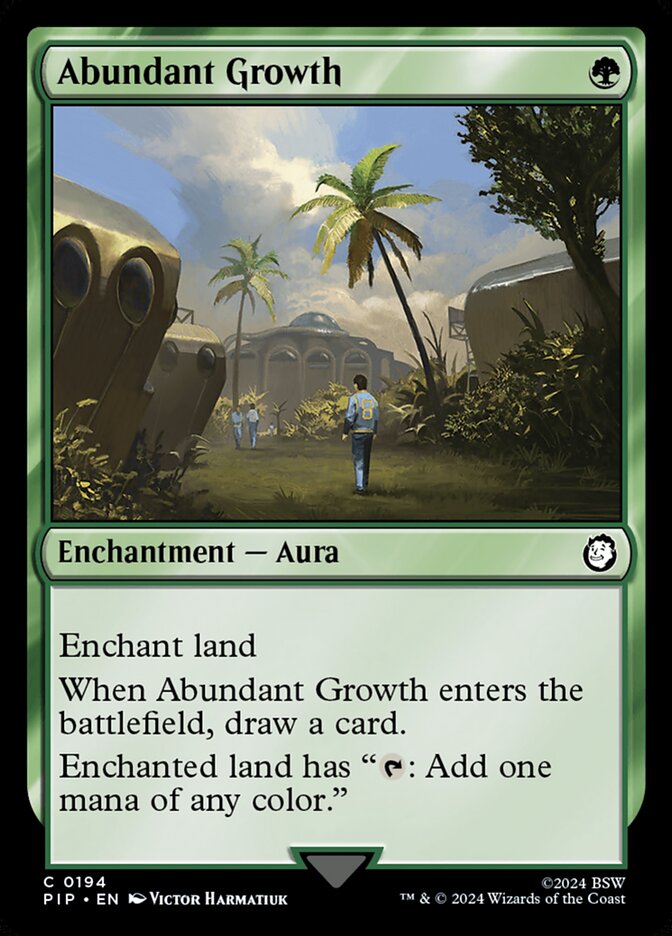 Abundant Growth 194 - Fallout MTG card