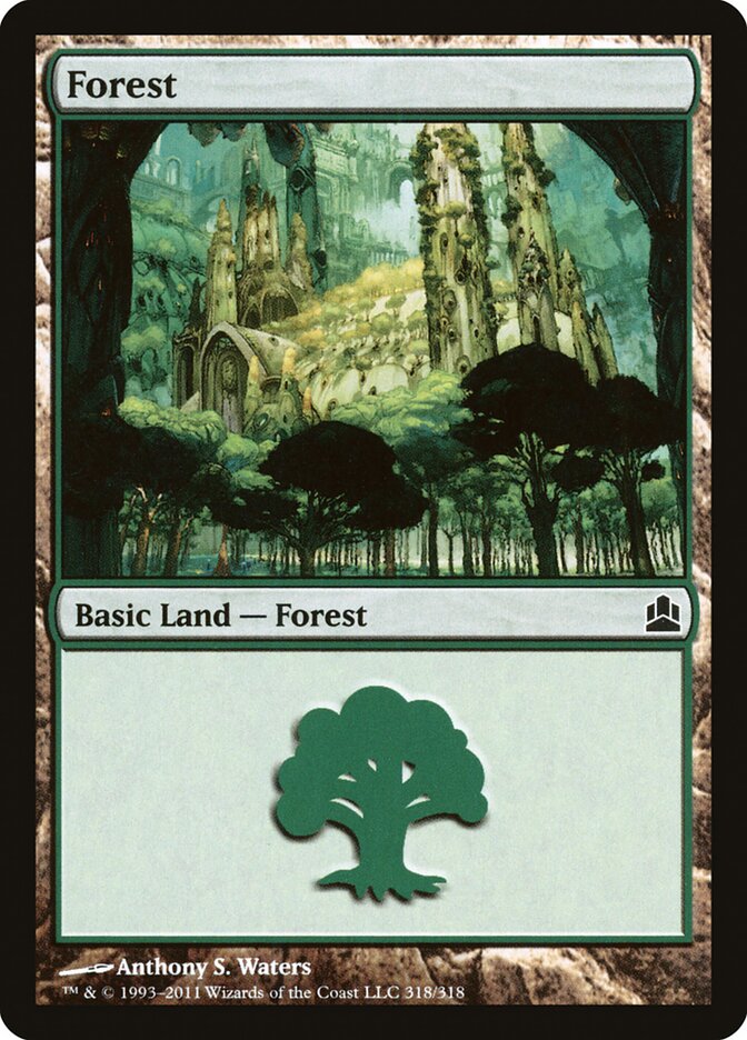 Forest 318 - Commander 2011 MTG card