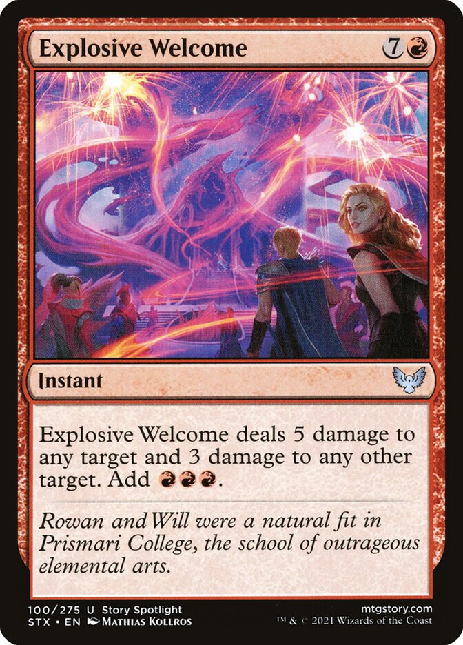 Explosive Welcome 100 - Strixhaven: School of Mages MTG card