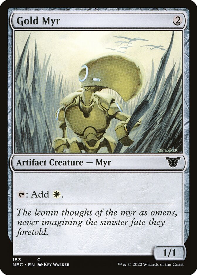 Gold Myr 153 - Neon Dynasty Commander MTG card