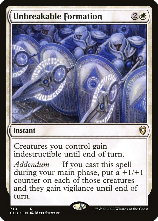 Unbreakable Formation 710 - Commander Legends: Battle for Baldur's Gate MTG card