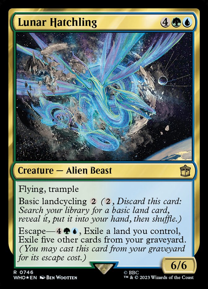 Lunar Hatchling 746 - Doctor Who MTG card