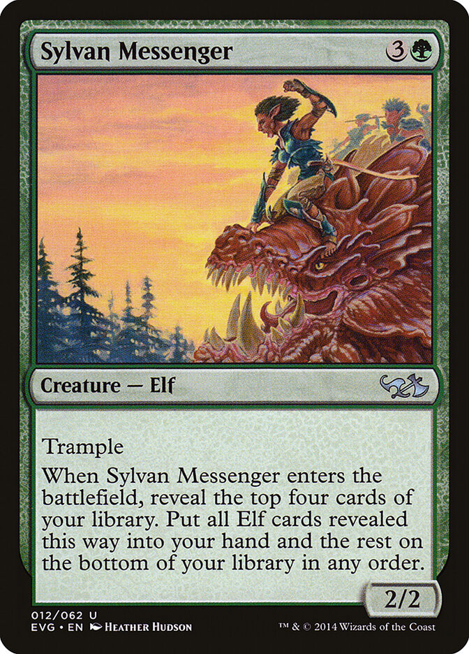 Sylvan Messenger 12 - Duel Decks Anthology: Elves vs. Goblins MTG card