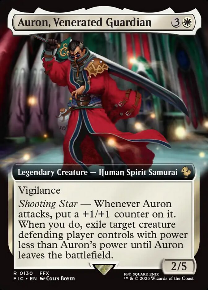 Auron, Venerated Guardian 130 - Final Fantasy Commander MTG card