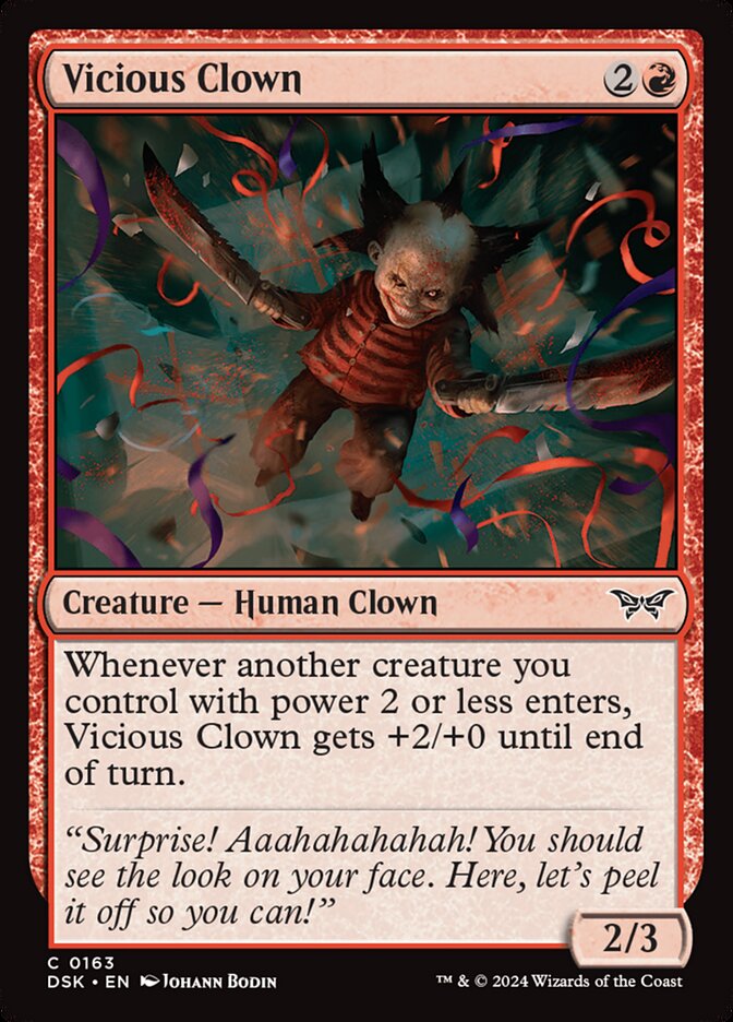 Vicious Clown 163 - Duskmourn: House of Horror MTG card