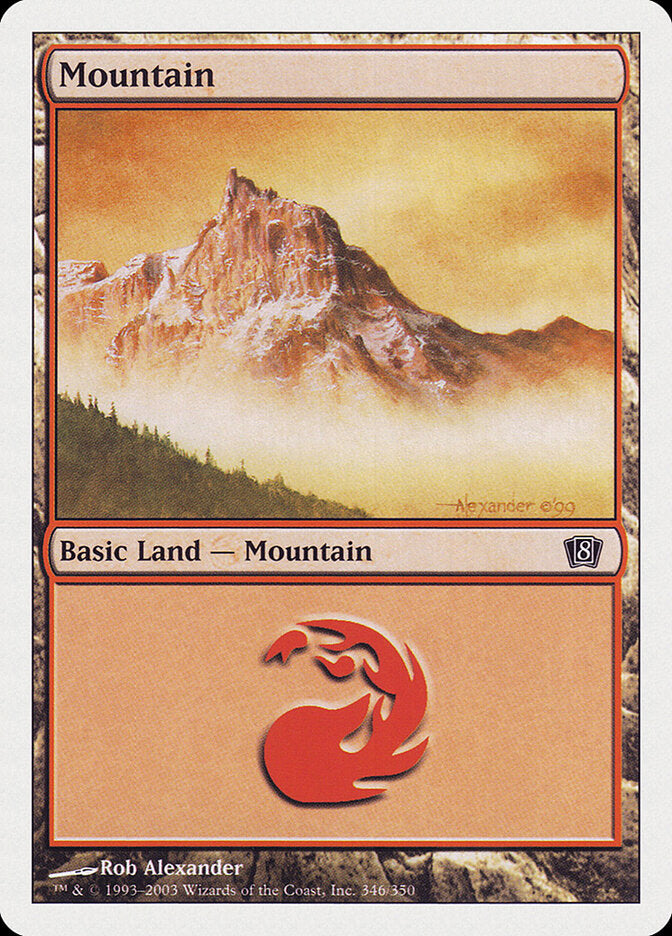 Mountain 346 - Eighth Edition MTG card