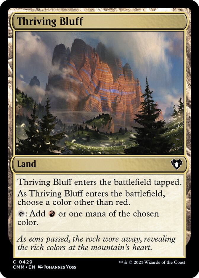Thriving Bluff 429 - Commander Masters MTG card