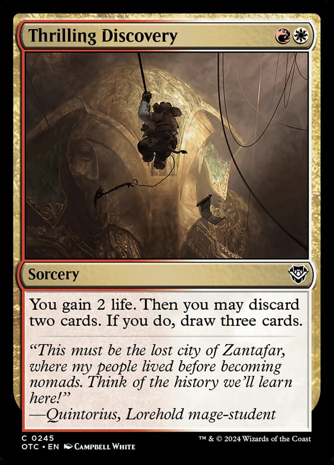 Thrilling Discovery 245 - Outlaws of Thunder Junction Commander MTG card